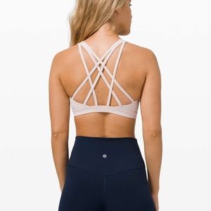 Lululemon free to be serene feather pink sz 14